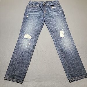 Ann Taylor Loft Womens Jeans 4 Boyfriend Button Fly Biker‎ Girl Denim Pants
